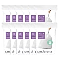 simplehuman Custom-Fit Trash Can Liners, Code U, 0.03-mil, 14.53 Gallons, 29 15/16" x 26 5/8", White, Pack Of 240 Liners 1 thumbnail image