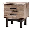Baxton Studio Contemporary End Table, 20-15/16"H x 18-1/2"W x 15-3/4"D, Black/Oak 1 thumbnail image