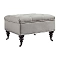Serta® Abbot Square Tufted Ottoman, Pearl Gray 1 thumbnail image