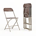 Flash Furniture Hercules Series Folding Chairs, Brown, Pack Of 4 Chairs 1 thumbnail image