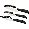 Starfrit Set of Ceramic Knives - Knife Set - 1 x Paring Knife, 1 x Utility Knife, 1 x Chef's Knife - Cutting, Paring - Dishwasher Safe