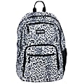 Kenneth Cole Reaction Polyester Double Gusset Computer Backpack With 15.6" Laptop Pocket, White Leopard