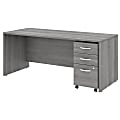 Bush Business Furniture Studio C Office 72"W Computer Desk With Mobile File Cabinet, Platinum Gray, Standard Delivery 1 thumbnail image