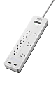 APC® Home Office SurgeArrest 8-Outlet And 2 USB Surge Protector, 6' Cord, White, PH8U2W 1 thumbnail image