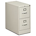 HON® 310 26-1/2"D Vertical 2-Drawer Legal-Size File Cabinet, Metal, Light Gray