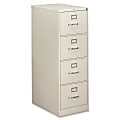 HON® 310 26-1/2"D Vertical 4-Drawer Legal-Size File Cabinet, Light Gray