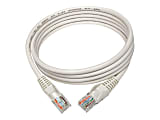 Tripp Lite Cat5e 350 MHz Snagless Molded UTP Patch Cable (RJ45 M/M), White, 15 ft. - First End: 1 x RJ-45 Male Network - Second End: 1 x RJ-45 Male Network - 1 Gbit/s - Patch Cable - Gold Plated Contact - 26 AWG - White