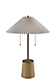 Adesso Ophelia Table Lamp, Antique Brass/White Fabric Shade 1 thumbnail image
