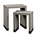 Sauder® Manhattan Gate Nesting Tables, 23-7/8"H x 21"W x 14-13/16"D, Mystic Oak, Set Of 2 Tables