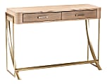Baxton Studio Contemporary Console Table, 29-1/2"H x 42-1/2"W x 16-1/8"D, Gold/Natural 1 thumbnail image