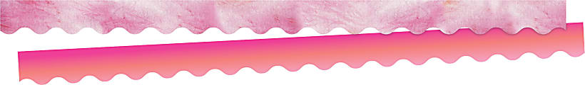 Barker Creek Double-Sided Scalloped Edge Borders, 2-1/4" x 36, Pink Tie-Dye And Ombré, Pack Of 13 Borders