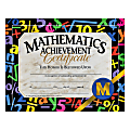 Hayes Mathematics Achievement Certificates, 8 1/2" x 11", Multicolor, 30 Certificates Per Pack, Bundle of 6 Packs 1 thumbnail image