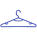 Honey-Can-Do Plastic Tubular Hangers, Blue, Pack Of 60