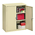 HON® Brigade® Storage Cabinet, 2 Adjustable Shelves, 41 3/4"H x 36"W x 18 1/4"D, Putty