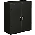 HON® Brigade® Storage Cabinet, 2 Adjustable Shelves, 41 3/4"H x 36"W x 18 1/4"D, Black