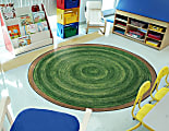 Joy Carpets® Feeling Natural™ Kids' Round Area Rug, 7-29/50' x 7-29/50', Pine