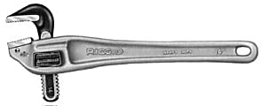 Offset Pipe Wrenches, Aluminum, 14 in