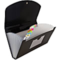 JAM Paper® Expanding File, 6" Expansion, 5-1/2" x 11", Black