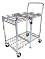 Bostitch® Small Stow-Away Folding Cart, 39" x 19-1/2" x 31", Chrome
