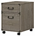 kathy ireland Home by Bush Furniture Ironworks 2-Drawer Mobile File Cabinet, Restored Gray, Standard Delivery