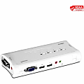 TRENDnet 4-Port USB KVM Switch and Cable Kit With Audio, Manage 4 Computers, USB Switch, Windows, Linux, Auto-Scan, Plug And Play, Hot Pluggable, 2048 x 1536 VGA Resolution, White, TK-409K - TRENDnet 4-port USB KVM Switch Kit with Audio