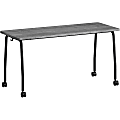Lorell Training Table - Laminated Top - 29.50" Table Top Length x 23.63" Table Top Width x 1" Table Top Thickness - 59" Height - Assembly Required - Weathered Charcoal - Particleboard Top Material