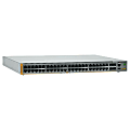 Allied Telesis AT-x510-52GTX Stackable Gigabit Edge Switch - 48 Ports - Manageable - Gigabit Ethernet - 10/100/1000Base-T - 2 Layer Supported - 4 SFP Slots - Twisted Pair - 1U High - Rack-mountable