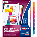 Avery® Ready Index Extra-Wide Binder Dividers, Customizable Table of Contents, 11163 1 thumbnail image
