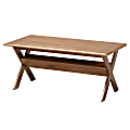 Baxton Studio Transitional Coffee Table, 17-9/16"H x 41"W x 20-7/8"D, Walnut Brown 1 thumbnail image