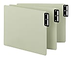 Smead® Pressboard End-Tab Guides, A-Z, Vertical, Extra-Wide Letter-Size, 100% Recycled, Gray/Green, Pack Of 25 1 thumbnail image