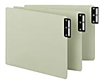 Smead® Pressboard End-Tab Guides, A-Z, Vertical, Extra-Wide Letter-Size, 100% Recycled, Gray/Green, Pack Of 25