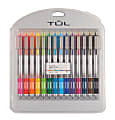TUL® GL Series Retractable Gel Pens, Medium Point, 0.7 mm, Silver Barrel, Assorted Standard & Bright Ink Colors, Pack Of 14 Pens 1 thumbnail image