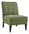Linon Laurie Slipper Chair, Green/Walnut
