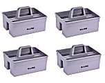 Alpine Plastic Cleaning Caddies, Small 3-Compartment, Gray, Pack Of 4 Caddies 1 thumbnail image