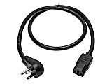 Tripp Lite Desktop Computer Power Cord, Right-Angle 5-15P to C13 - Heavy Duty, 15A, 125V, 14 AWG, 3 ft., Black - Power cable - NEMA 5-15P right-angled to IEC 60320 C13 - 125 V - 15 A - 3 ft - black - North America