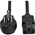 Eaton Tripp Lite Series Computer Power Cord, Right-Angle NEMA 5-15P to C13 - Heavy-Duty, 15A, 125V, 14 AWG, 3 ft. (0.91 m), Black - P00700315D 1 thumbnail image