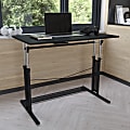 Flash Furniture 40"W Height-Adjustable Sit-To-Stand Home Office Desk, Black 1 thumbnail image
