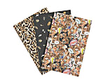 Nicole Miller Flexible Paper Notebooks, 4" x 6", Lined, 40 Pages Per Book, 120 Total, Animal/Leopard/Tiger, Pack of 3 1 thumbnail image