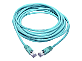 Tripp Lite Cat6a Snagless Shielded STP Patch Cable 10G, PoE, Aqua M/M 20ft - First End: 1 x RJ-45 Male Network - Second End: 1 x RJ-45 Male Network - 1.25 GB/s - Patch Cable - Shielding - Aqua
