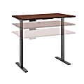 Bush Business Furniture Move 60 Series Electric 48"W x 24"D Height Adjustable Standing Desk, Harvest Cherry/Black Base, Standard Delivery