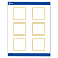 Avery® Print-To-The-Edge Labels With Sure Feed® Technology, S00-DHJ-PRWMP10, Square, 3" x 3", Matte White, Preprinted Multi-Lined Gold Border Design, Pack Of 60 1 thumbnail image