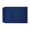 LUX #9 1/2 Open-End Window Envelopes, Top Left Window, Self-Adhesive, Navy, Pack Of 50 1 thumbnail image