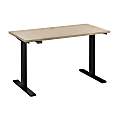 Bush Business Furniture Move 60 Series 48"W Height Adjustable Standing Desk, Natural Elm/Black, Standard Delivery