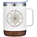 Custom Saratoga Powder-Coated Cork Bottom Mug, 12 Oz