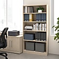 Bush Business Furniture Vista 71"H Tall 5 Shelf Bookcase, Natural Elm, Standard Delivery