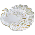 Amscan Thanksgiving Melamine Turkey-Shaped Serving Platter, 14-3/4” x 19-1/4”, White 1 thumbnail image