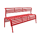 Safco® CoGo™ Indoor/Outdoor Bench With Back, Red