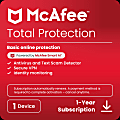 McAfee® Total Protection Antivirus & Internet Security Software, For 1 Device, 1-Year Subscription Auto-Renewal, Product Key 1 thumbnail image