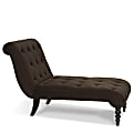 Office Star™ Avenue Six Curves Chaise Lounge, Chocolate/Dark Brown 1 thumbnail image