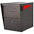 Mail Boss™ Package Master Locking Mailbox, 16 1/2"H x 12"W x 21 1/2"D, Bronze 1 thumbnail image